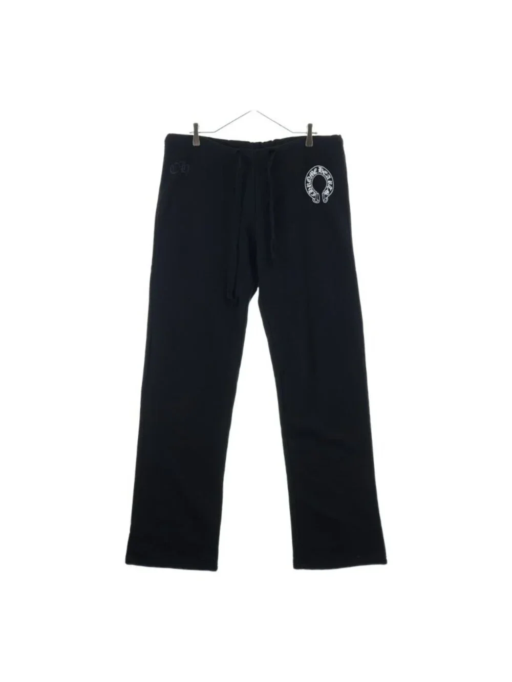 Chrome Hearts Sweatpants Horseshoe Print Relaxed Fit Black Pants